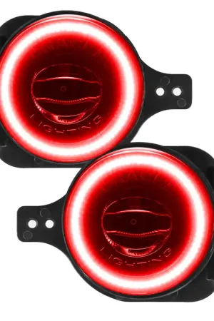 Crafted Oracle Jeep Wrangler JL/Gladiator JT Sport High Performance W LED Fog Lights - Red