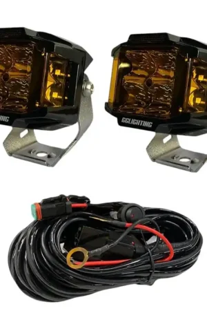 Cheap Amber CB30 Pod Bundle With Wiring Harness