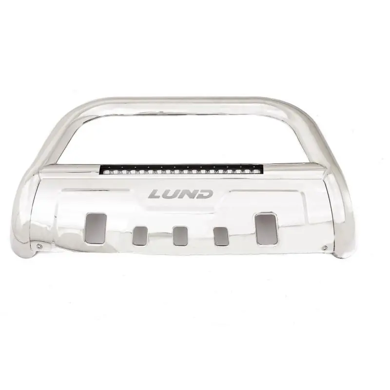 Holiday Sale Lund 20- 21 GMC SIERRA 2500 HD BULL BAR W/ LIGHT & WIRING Stainless Steel