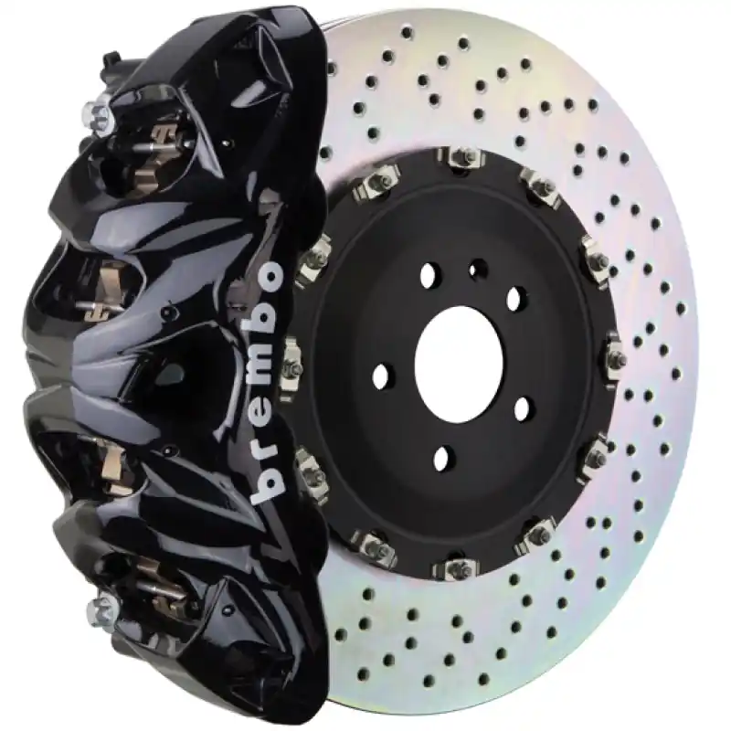 Brembo 10-14 F150 SVT Raptor Front GT BBK 8 Piston Cast 412x38 2pc Rotor Drilled-Black Low Price