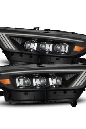 AlphaRex 15-17 Ford Mustang NOVA Series LED Projector Headlights Blk Super Sale
