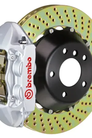Sale Brembo 13-18 Focus ST Front GT BBK 4 Piston Cast 365x29 2pc Rotor Drilled-Silver