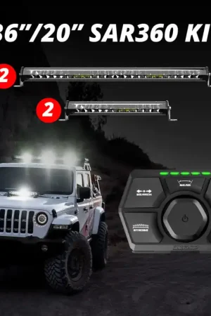 Today Only XK Glow SAR360 Light Bar Kit Emergency Search and Rescue Light System (2)36In (2)20In