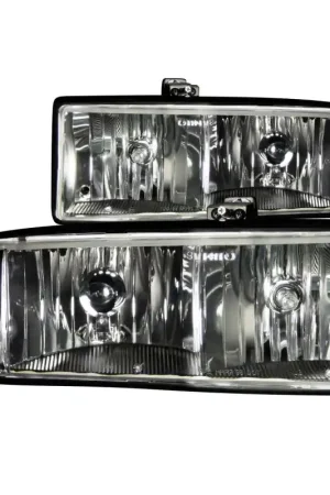 Reduced Price ANZO 1998-2005 Chevrolet S-10 Crystal Headlights Black