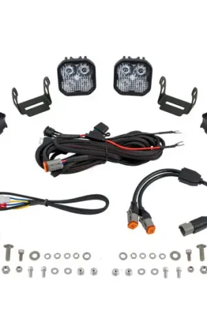 Limited Time Diode Dynamics SS3 LED Bumper 1 1/2 In Roll Bar Kit Pro - White Combo (Pair)