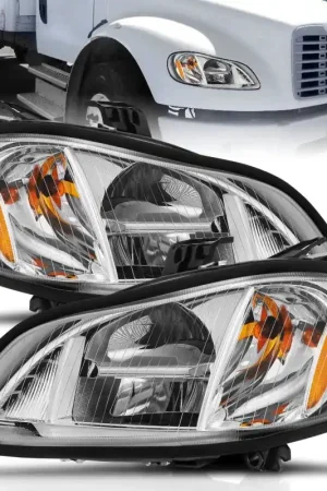 ANZO 2002-2014 Freightliner M2 LED Crystal Headlights Chrome Housing w/ Clear Lens (Pair) Trending