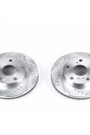 Power Stop 92-01 Toyota Camry Front Evolution Drilled & Slotted Rotors - Pair Hassle-Free Returns