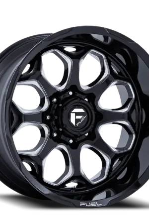 Aluminum Wheels 20X9 Scepter FC862 BE 6 On 139.7 Gloss Black Milled 106.1 Bore 1 Offset Fuel Off Road Wheels Worldwide Shipping