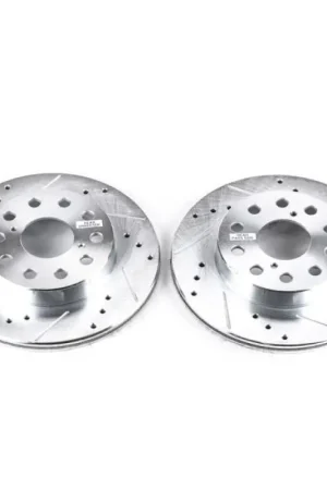 Fast Shipping Power Stop 91-95 Toyota MR2 Rear Evolution Drilled & Slotted Rotors - Pair