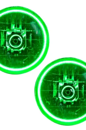 Oracle Lighting 97-06 Jeep Wrangler TJ Pre-Assembled LED Halo Headlights -Green Instant Buy