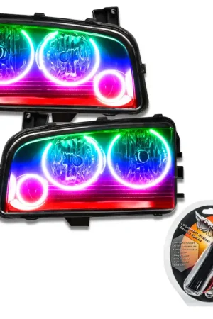 In Demand Oracle 05-10 Dodge Charger SMD HL (Non-HID) - Triple Halo - ColorSHIFT