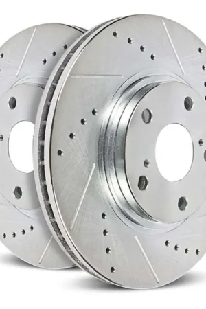 In Demand Power Stop 21-22 Chevrolet Tahoe Front Left Drilled & Slotted Rotor