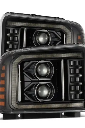 AlphaRex 05-07 Ford F250-550 PRO-Series Projector Headlights Alpha-Black Hot Deal