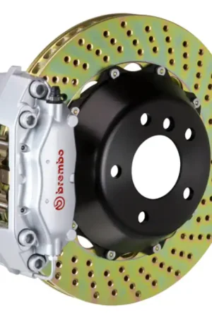 Brembo 06-12 325i (Excl. xDrive) Rear GT BBK 4 Piston Cast 345x28 2pc Rotor Drilled-Silver Don’t Miss Out
