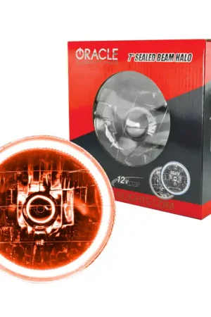 Weekend Sale Oracle Pre-Installed Lights 7 IN. Sealed Beam - Amber Halo
