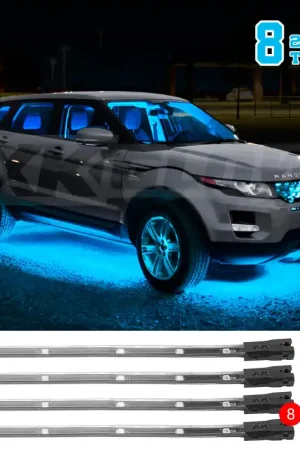 Reduced Price XK Glow Tube Single Color Underglow LED Accent Light Car/Truck Kit Light Blue - 8x24In