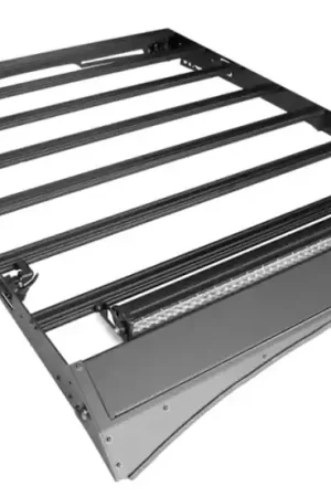 Fresh Stock Cali Raised 14-21 Toyota Tundra Crew Max Premium Roof Rack - Led Light Bar - Blue Light Kit