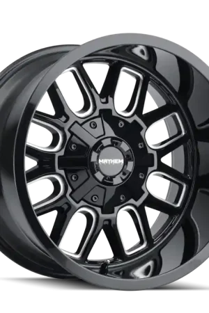 Mayhem 8107 Cogent 18x9 / 8x170 BP / 0mm Offset / 125.2mm Hub Gloss Black Milled Wheel Sale