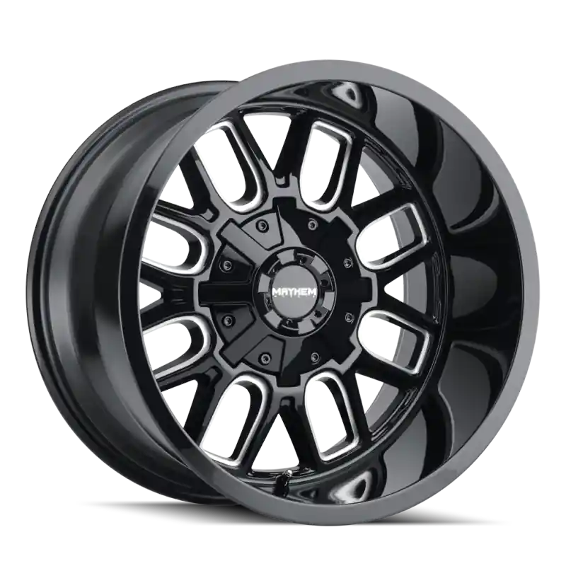Mayhem 8107 Cogent 18x9 / 8x170 BP / 0mm Offset / 125.2mm Hub Gloss Black Milled Wheel Sale