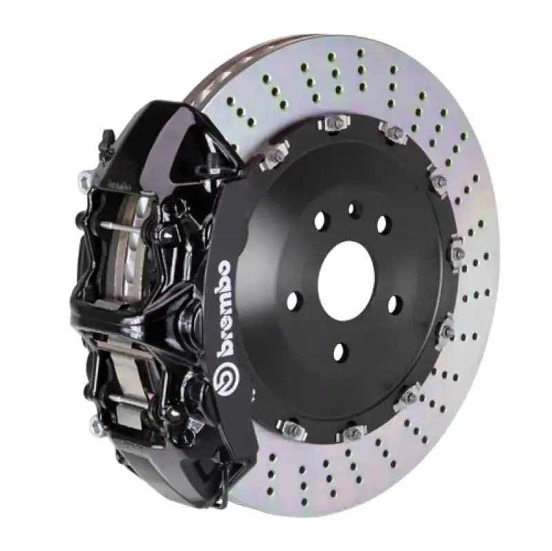 Hassle-Free Returns Brembo 08-15 Land Cruiser/LX570 Front GT BBK 6 Piston Cast 405x34 2pc Rotor Drilled-Black