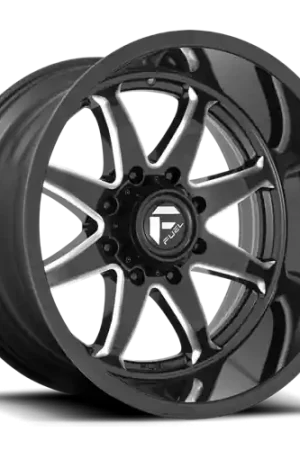 Hot Deal Aluminum Wheels 22X10 Hammer D749 8 On 180 Gloss Black Milled 124.3 Bore -18 Offset Fuel Off Road Wheels