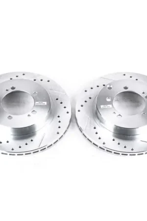 Best Price Power Stop 94-96 Dodge Stealth Rear Evolution Drilled & Slotted Rotors - Pair