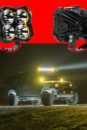 XK Glow Spot Beam Offroad Cube Light 2pc 5in Worldwide Shipping