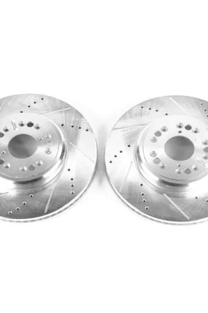 Power Stop 95-00 Lexus LS400 Front Evolution Drilled & Slotted Rotors - Pair Direct From Factory