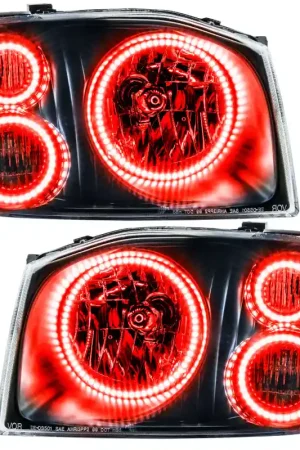 Oracle Lighting 01-04 Nissan Frontier Pre-Assembled LED Halo Headlights -Red Latest
