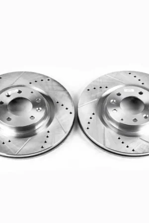 Power Stop 04-11 Mazda RX-8 Front Evolution Drilled & Slotted Rotors - Pair Popular