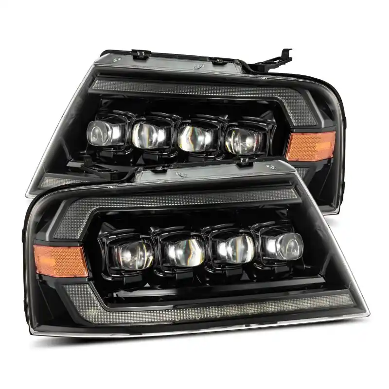 Budget AlphaRex 04-08 Ford F-150 (No 2004 Heritage) NOVA-Series LED Proj HL Chrome w/Actv Light / Seq. Sig