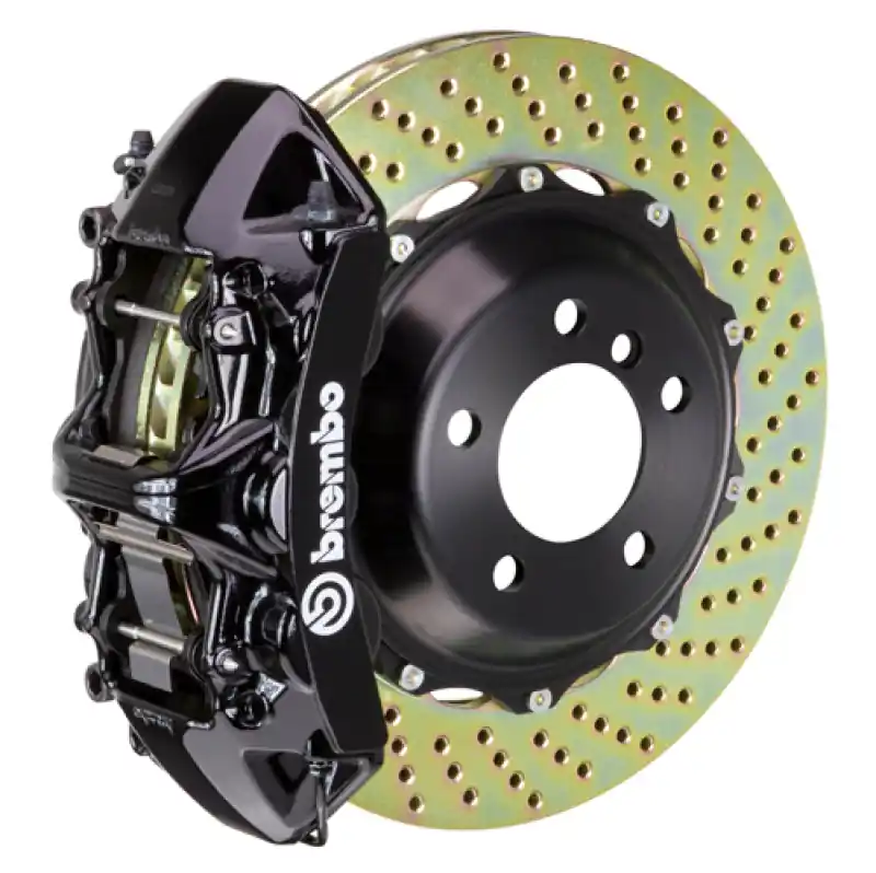 Brembo 89-94 Carrera/90-94 Carrera Front GT BBK 4 Piston Cast 2pc 355x32 2pc Rotor Drilled-Black Hot Deal