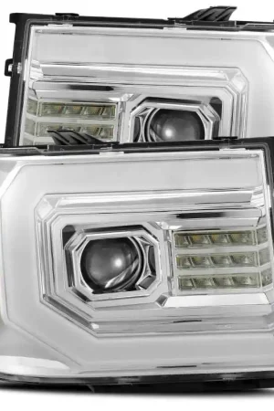 AlphaRex 07-13 GMC 1500HD PRO-Series Projector Headlights Plank Style Chrm w/Activ Light/Seq Signal Direct From Manufacturer