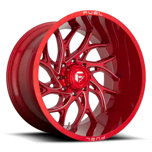 Free Shipping Aluminum Wheels 24X12 Runner D742 6 On 135 Candy Red Milled 87.1 Bore -44 Offset Fuel Off Road Wheels