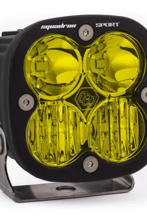 Same Day Shipping Baja Designs Squadron Sport Driving/Combo Pattern Black LED Light Pod - Amber