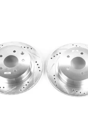 Power Stop 03-05 Infiniti G35 Rear Evolution Drilled & Slotted Rotors - Pair Fresh Stock