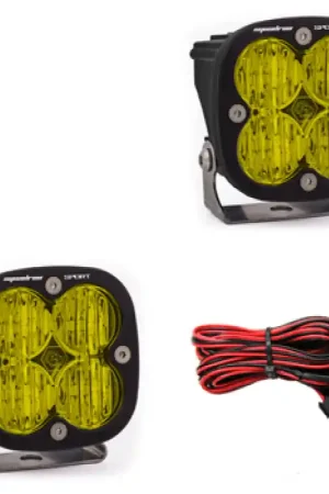 Direct From Factory Baja Designs Squadron Sport Wide Cornering Pair LED Light Pods - Amber