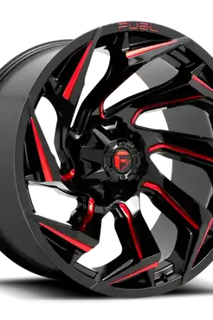 Aluminum Wheels 18X9 Reaction D755 6 On 135/6 On 139.7 Gloss Black Milled Red Tint 106.1 Bore -12 Offset Fuel Off Road Wheels Luxury