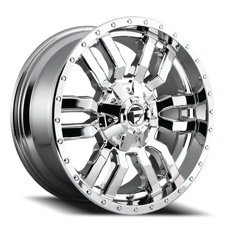 Aluminum Wheels 20X10 Sledge D631 8 On 180 Chrome Plated 124.2 Bore -18 Offset Fuel Off Road Wheels Authentic