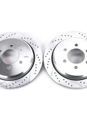 Luxury Power Stop 02-06 Ford Expedition Rear Evolution Drilled & Slotted Rotors - Pair