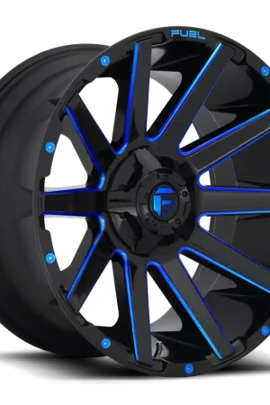 Big Sale Aluminum Wheels 20X9 Contra D644 5 On 139.7/5 On 150 Gloss Blue Milled 110.3 Bore 1 Offset Multi Spoke Fuel Off Road Wheels
