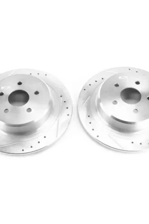 Power Stop Jeep Wrangler BBK Rear Drilled & Slotted Rotor - Pair Must Have