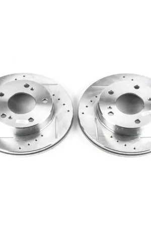 Power Stop 94-96 Nissan 240SX Front Evolution Drilled & Slotted Rotors - Pair Bargain