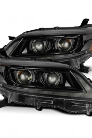 Limited Offer AlphaRex 11-21 Toyota Sienna PRO-Series Proj Headlights Plank Style Alpha Black w/Seq Signal/DRL