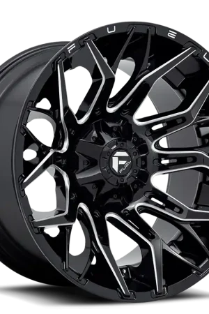 Aluminum Wheels 22X12 Twitch D769 8 On 165.1 Gloss Black Milled 125.2 Bore -44 Offset Fuel Off Road Wheels Fan Favorite