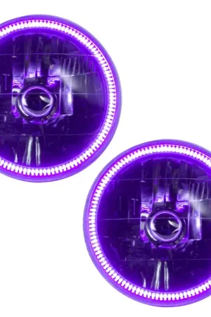 Money Back Guarantee Oracle Lighting 97-06 Jeep Wrangler TJ Pre-Assembled LED Halo Headlights -UV/Purple