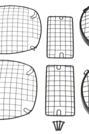 Price Cut Kentrol 97-06 Jeep Wrangler TJ Wire Mesh Guard Set 6 Pieces - Powdercoat Black