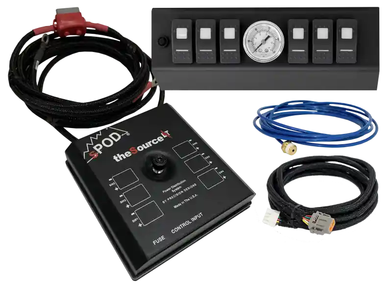 Spod 07-08 Jeep Wrangler JK SourceLT w/ Air Gauge and Amber LED Switch Panel Trusted Brand