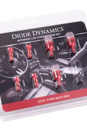 Trusted Brand Diode Dynamics 18-19 Mustang Stage 1 Mustang Interior LED Light Kit - Red