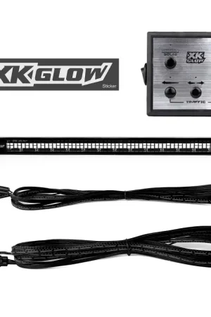 Authentic XK Glow Tube Strobe Lights w/ Traffic Modes Ultra LEDs Multiple Modes + Solid On - Blue/Red 4pc 12in